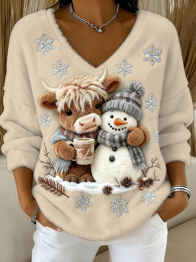 Monique - Pull en Velours Doux