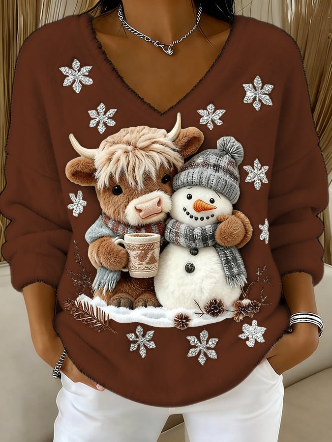 Monique - Pull en Velours Doux