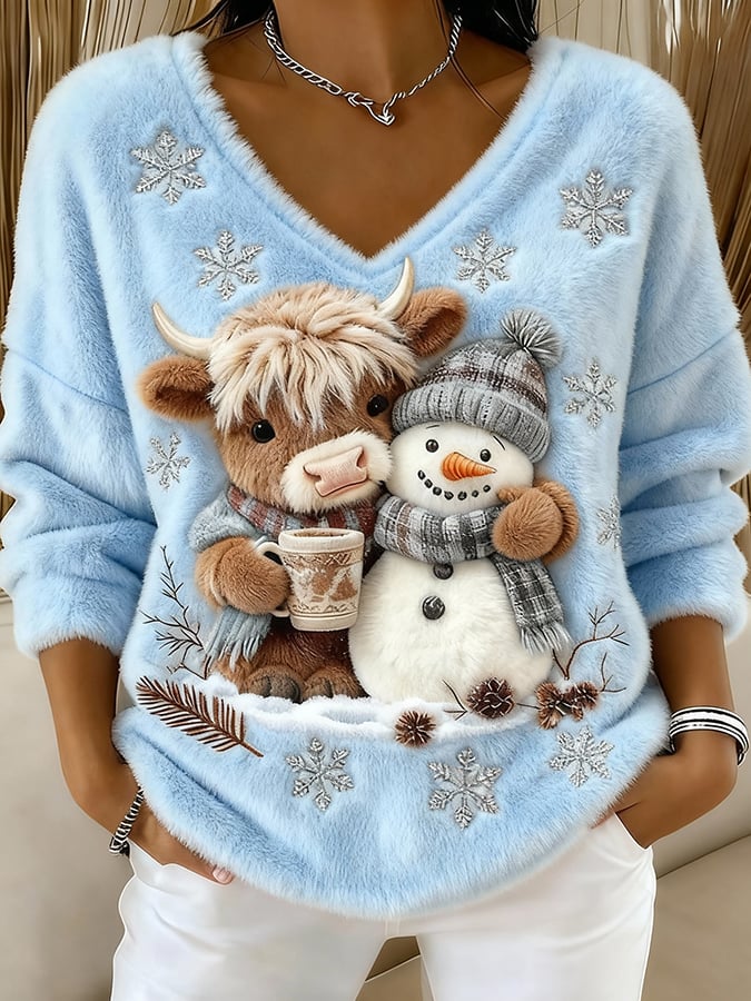 Monique - Pull en Velours Doux