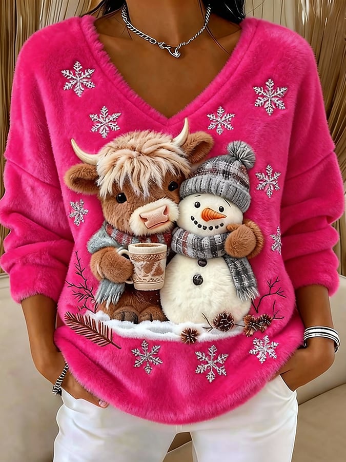 Monique - Pull en Velours Doux