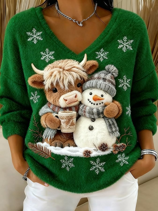 Monique - Pull en Velours Doux