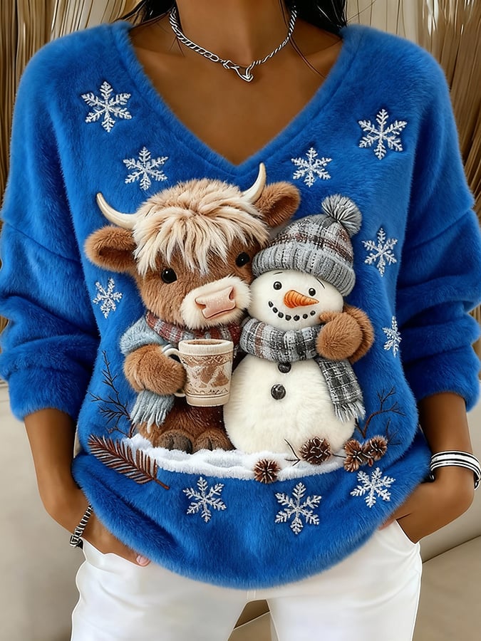 Monique - Pull en Velours Doux