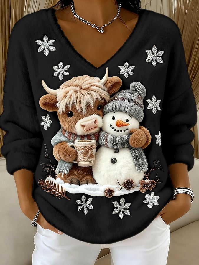 Monique - Pull en Velours Doux