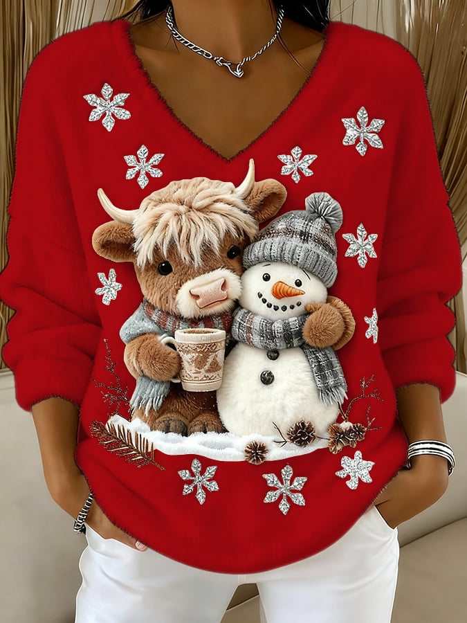 Monique - Pull en Velours Doux