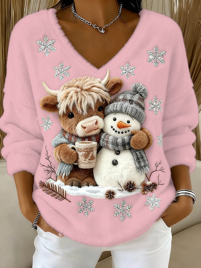 Monique - Pull en Velours Doux